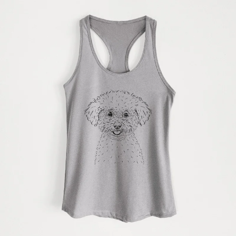 Mickey the Bichon Frise - Women's Racerback Tanktop teal tank top