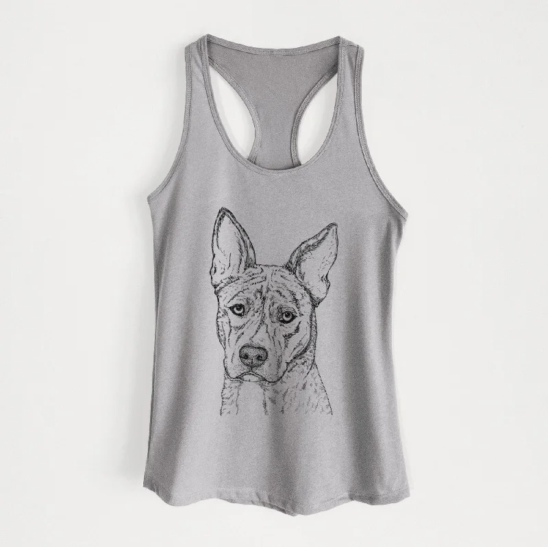 Leo the Ibizan Hound Bull Mastiff Mix - Women's Racerback Tanktop ribbed tank top