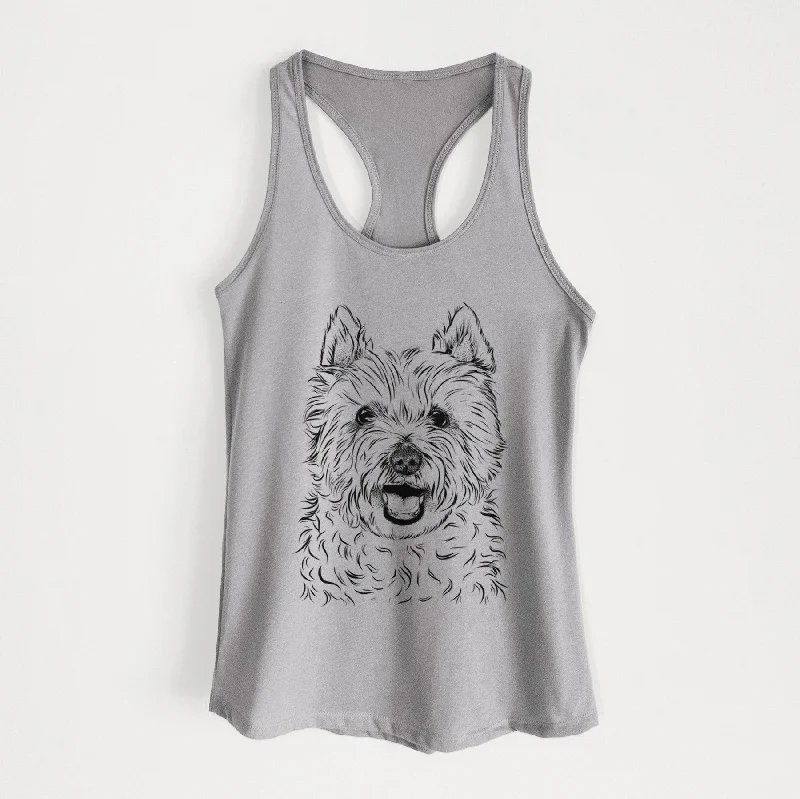 Kami the West Highland Terrier - Women's Racerback Tanktop grey tank top