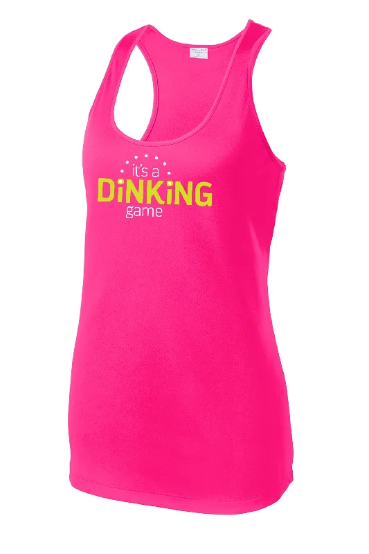 It's a Dinking Game - Womens Performance Racerback Tank stretchy tank top