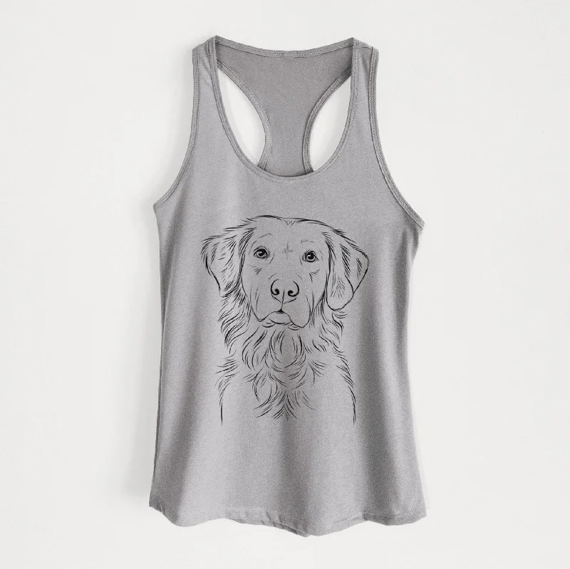 Linden the Golden Retriever - Women's Racerback Tanktop glitter tank top