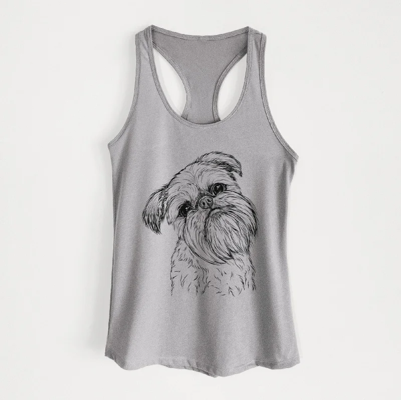 Jasper Joe the Brussels Griffon - Women's Racerback Tanktop athletic tank top