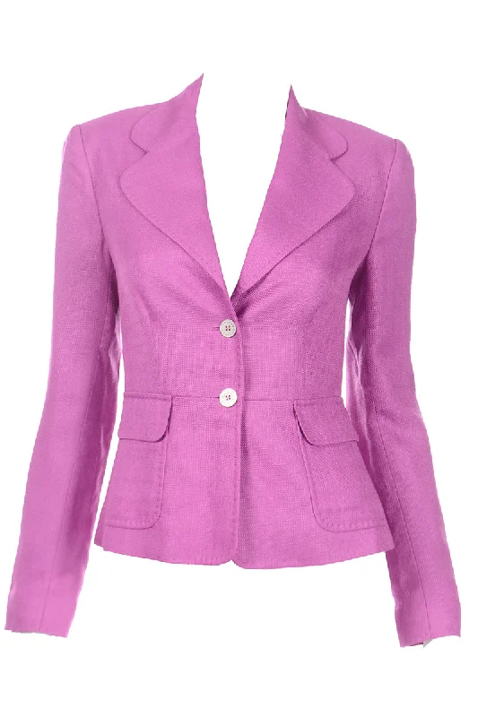 1990s Dolce & Gabbana Purple Fitted Jacket