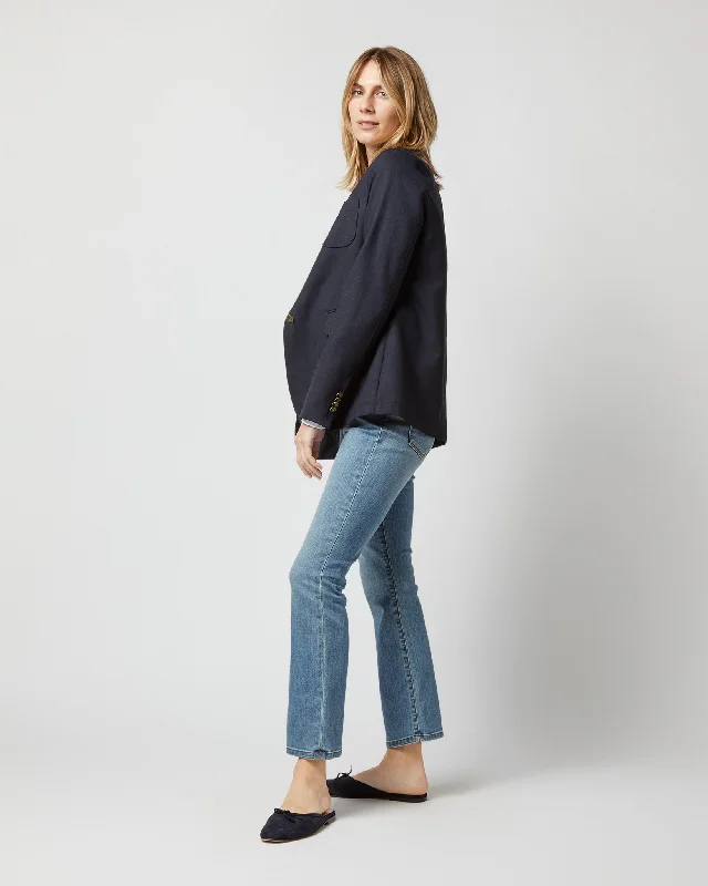 Ghost Blazer in Navy High-Twist