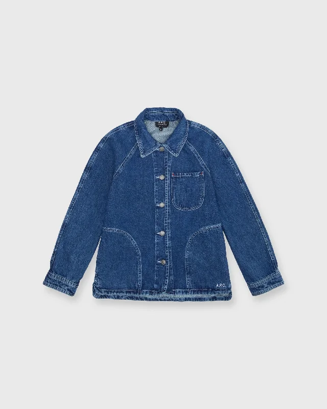 Suzanne Logo Jacket in Washed Indigo