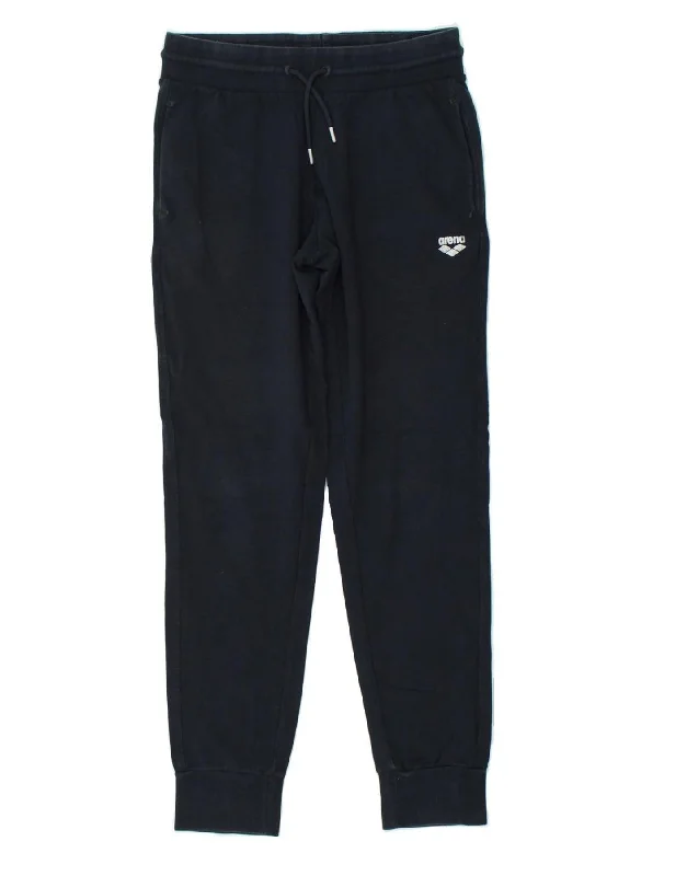 ARENA Womens Tracksuit Trousers Joggers UK 12 Medium Navy Blue Cotton