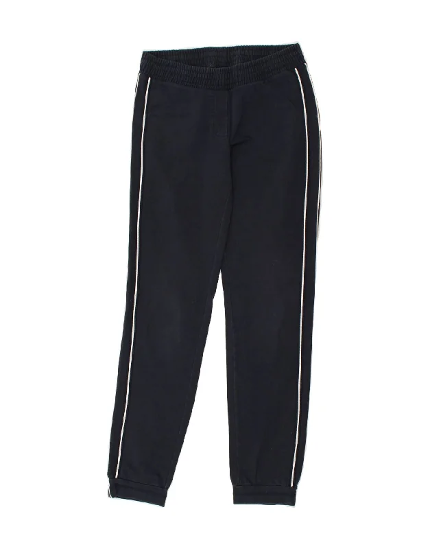 CHAMPION Womens Tracksuit Trousers Joggers UK 14 Medium Navy Blue Cotton