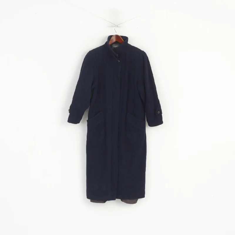 Kestila Women 164 XS Coat Navy Wool Vintage Single Breasted Made in Finland