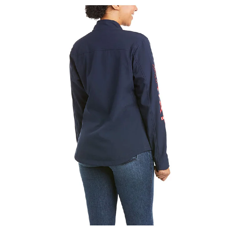 10028257 Ariat Women's Softshell Team Jacket - Navy USA