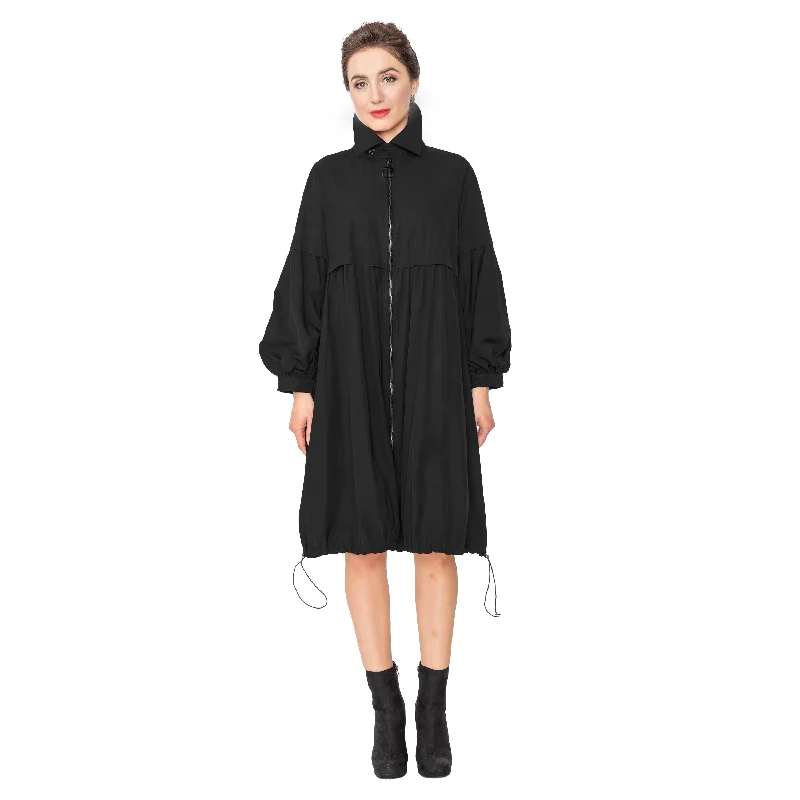 IC Collection Blouson Sleeve Parachute Jacket in Black - 2733J-BLK