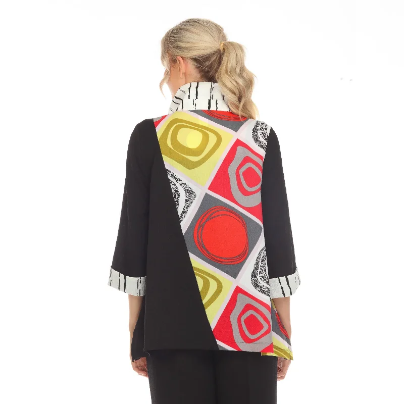 Moonlight Abstract Art Print Blouse - 3702