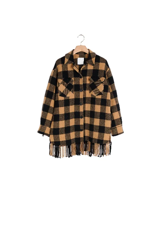 Veste chemise oversize à carreaux