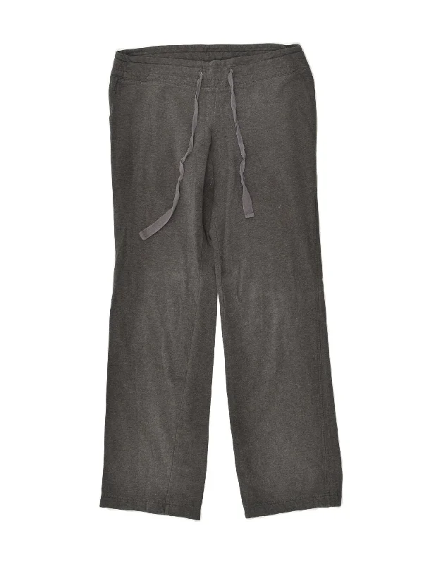 EDDIE BAUER Womens Tracksuit Trousers UK 10 Small Grey Cotton