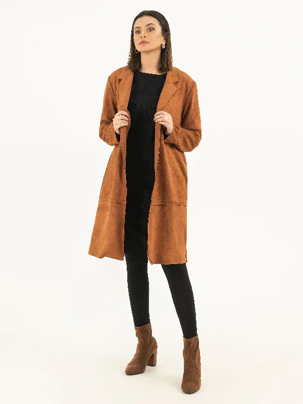 Suede Long Coat