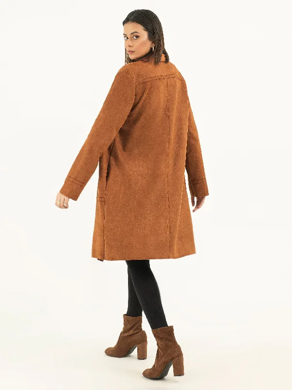 Suede Long Coat