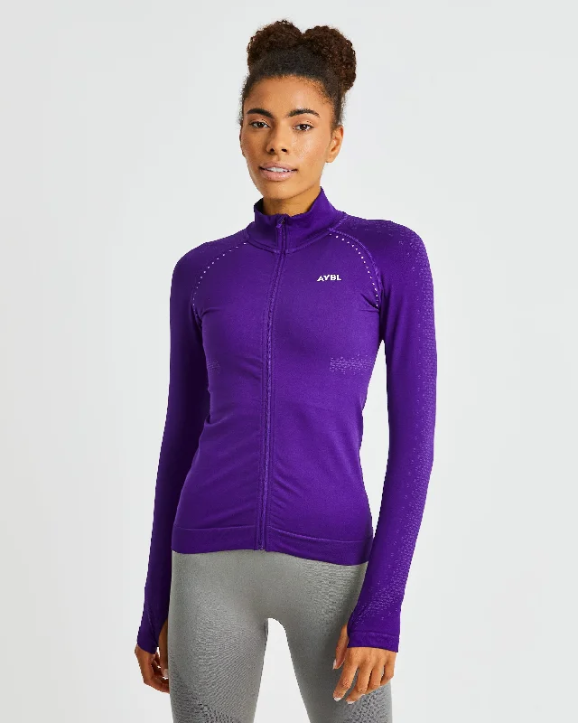 Ignite Seamless Zip Jacket - Electric Purple