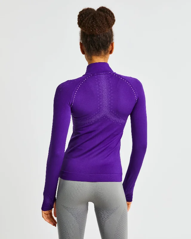 Ignite Seamless Zip Jacket - Electric Purple