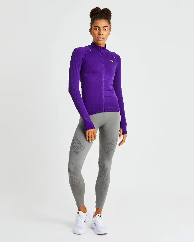 Ignite Seamless Zip Jacket - Electric Purple