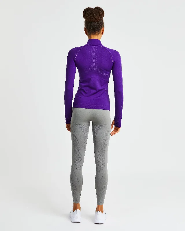 Ignite Seamless Zip Jacket - Electric Purple