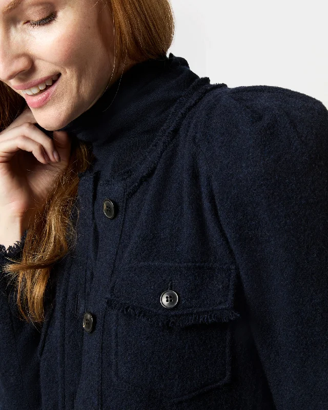 Nelly Wool Overshirt in Midnight