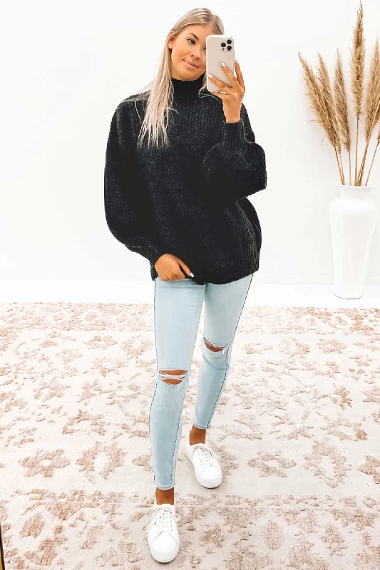 Lakewood Oversized Knit Charcoal