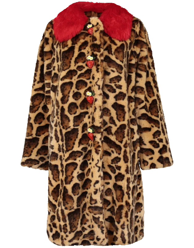 Leopard Faux Fur Coat