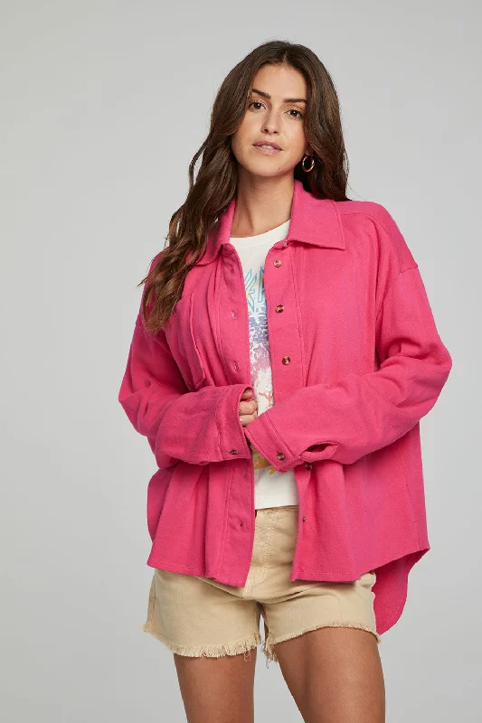 Malone Button Down - Fuchsia