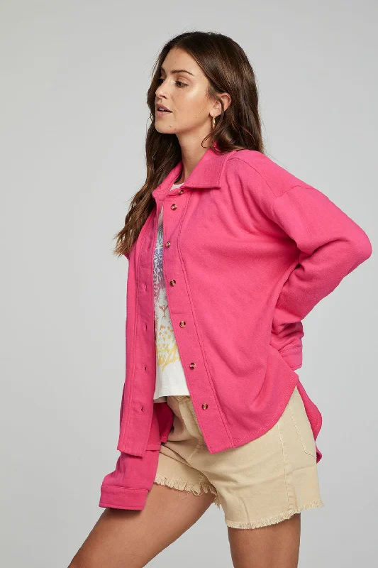 Malone Button Down - Fuchsia