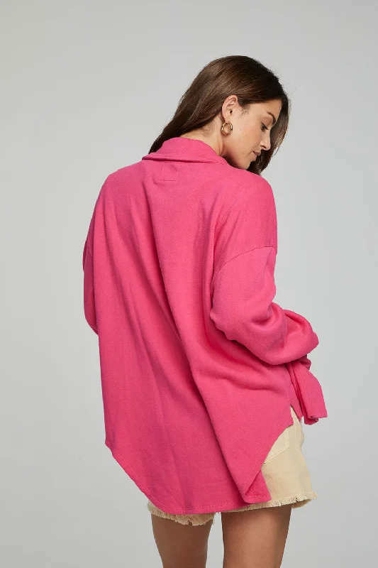 Malone Button Down - Fuchsia