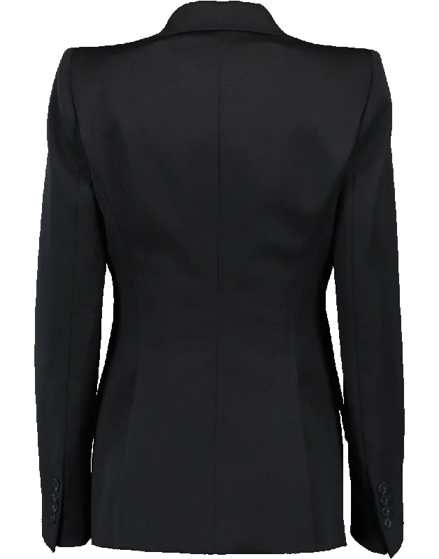 Peak Lapel Single Button Blazer