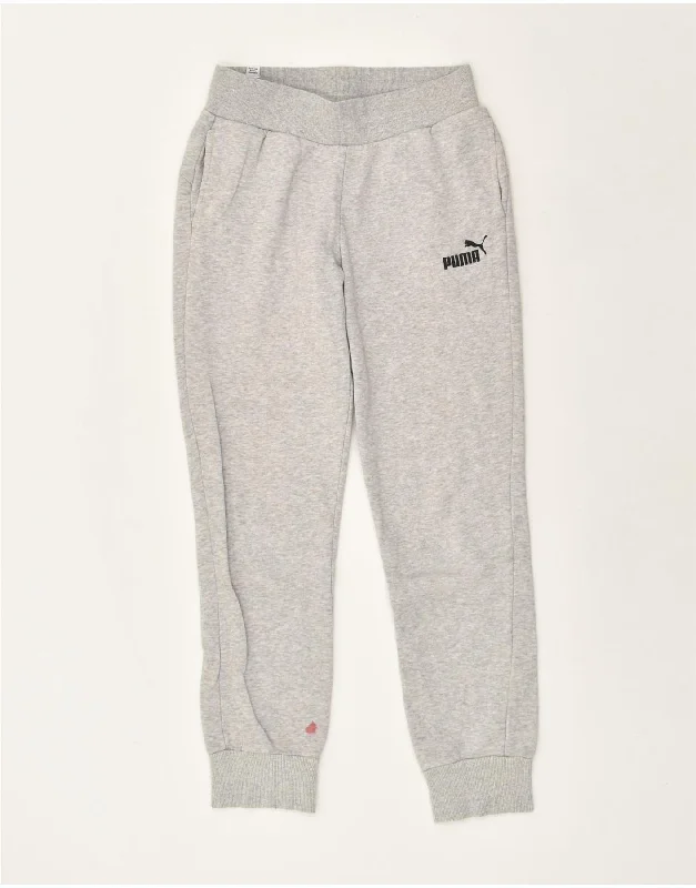 PUMA Womens Tracksuit Trousers Joggers UK 10 Small Grey Cotton