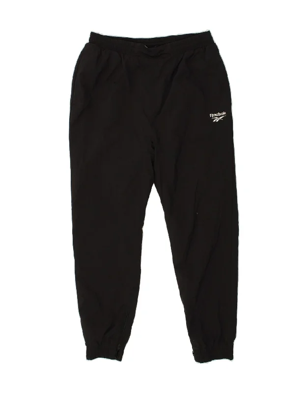 REEBOK Womens Tracksuit Trousers Joggers Medium Black Polyester