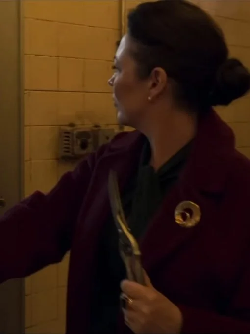 Secret Invasion Olivia Colman Maroon Coat