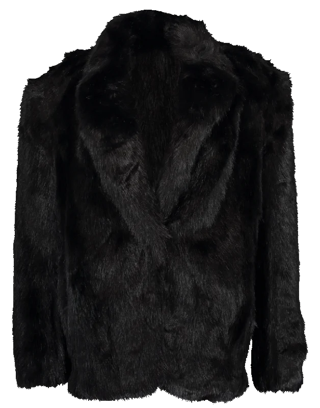 Single Breasted Faux Fur Jacket