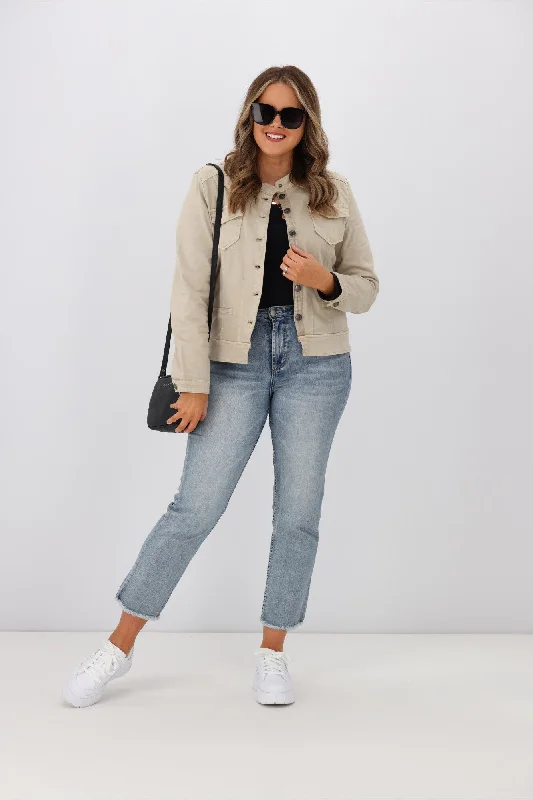 Threadz Maggie Denim Jacket Natural