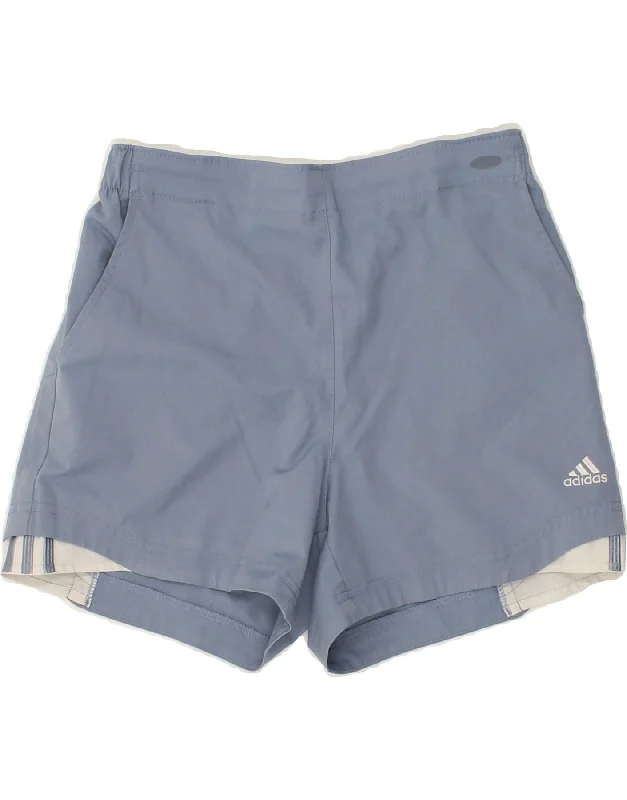 ADIDAS Womens Sport Shorts UK 14 Large Blue