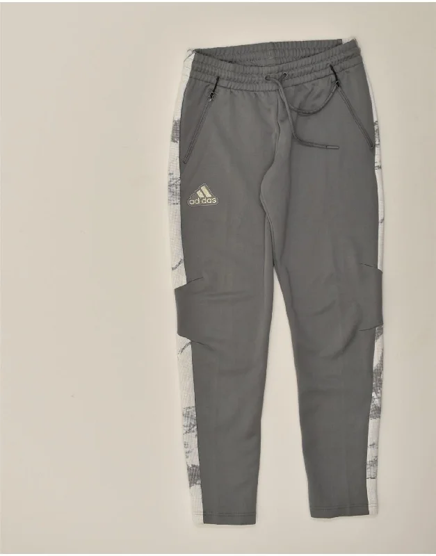 ADIDAS Womens Tracksuit Trousers UK 8/10 Small Grey Polyester