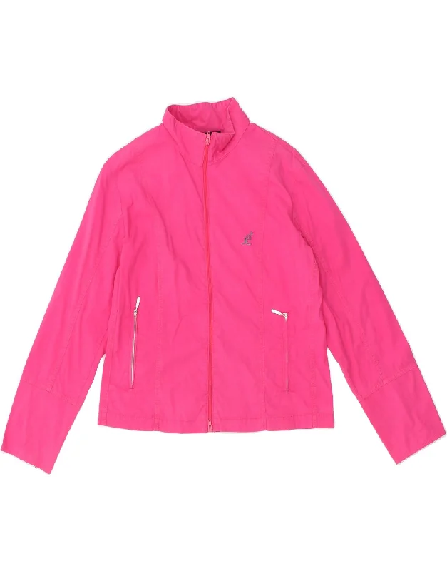 AUSTRALIAN L'ALPINA Womens Tracksuit Top Jacket IT 44 Medium Pink Cotton