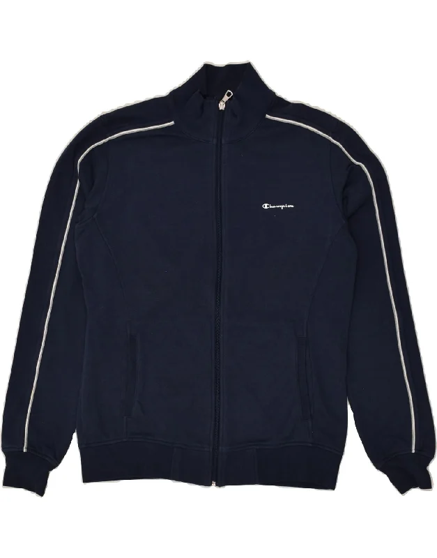 CHAMPION Womens Heritage Fit Tracksuit Top Jacket UK 16 Large Navy Blue