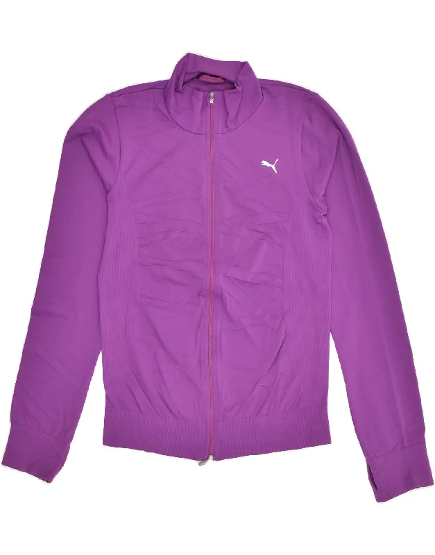 PUMA Womens Tracksuit Top Jacket UK 14 Medium  Purple