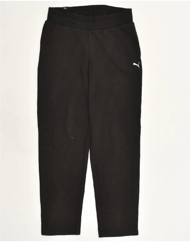 PUMA Womens Tracksuit Trousers UK 10 Small Black Cotton