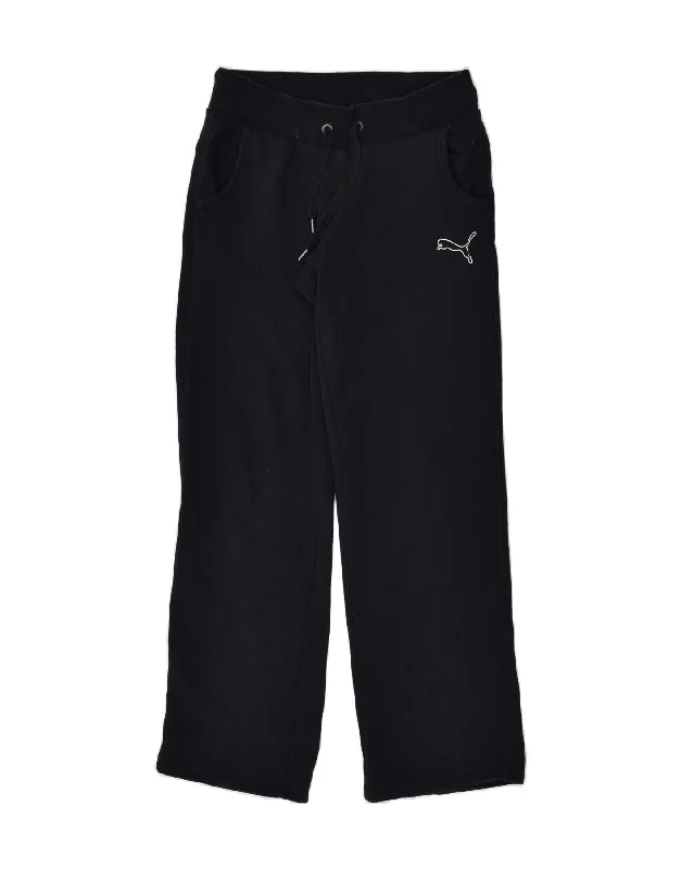 PUMA Womens Tracksuit Trousers UK 12 Medium  Black Cotton