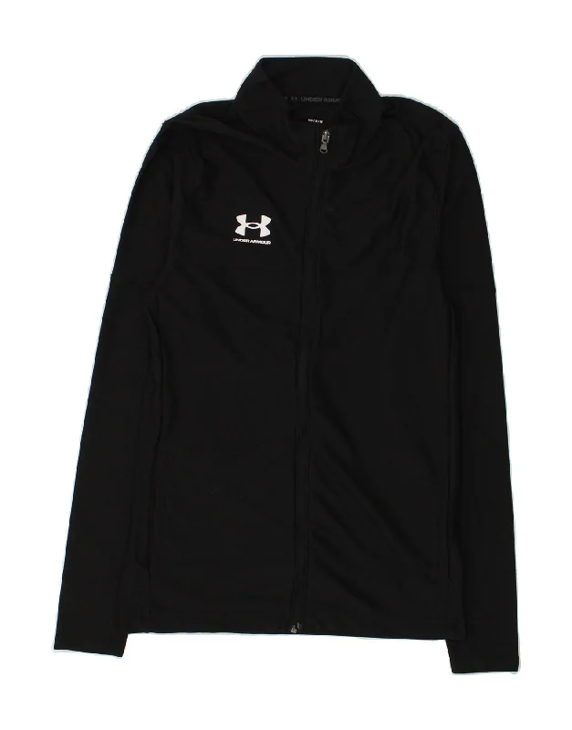 UNDER ARMOUR Womens Tracksuit Top Jacket UK 12 Medium Black Polyester