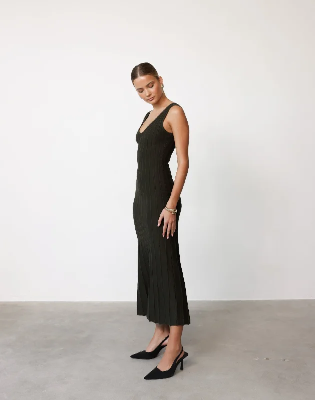 Aurelia Maxi Dress (Moss)