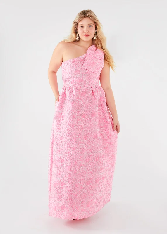 Caroline Gown Pink Bubble Jacquard