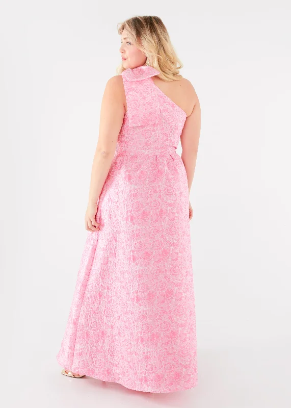 Caroline Gown Pink Bubble Jacquard