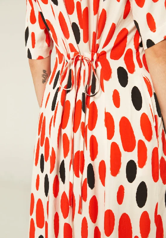 Compania Fantastica Polka Dot Print Shirt Dress