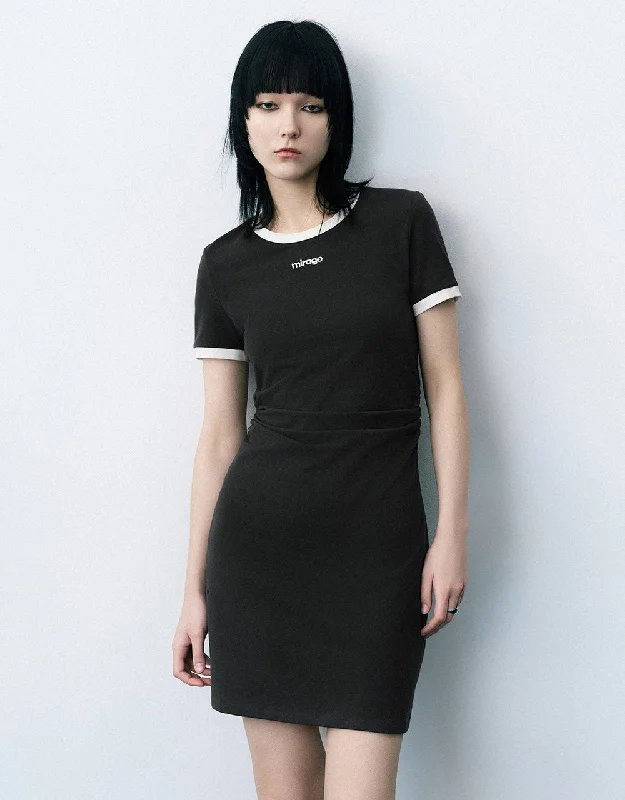 Crew Neck Skinny Knitted Dress