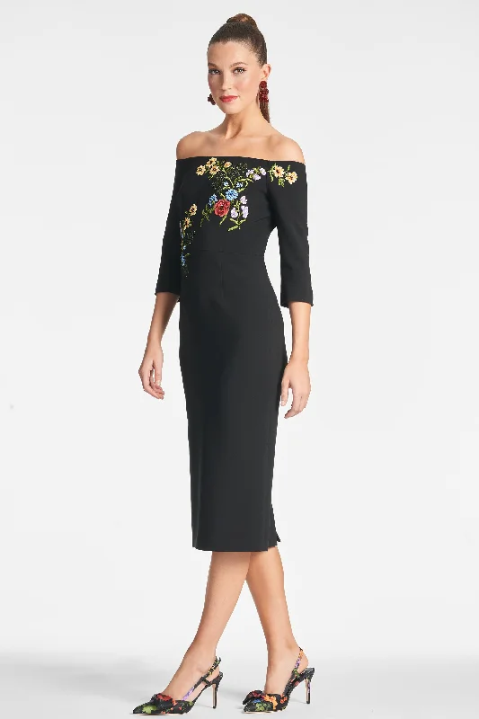 Fatima Dress - Noir Bouquet