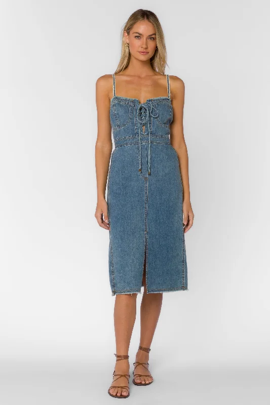 Gillian Corset Denim Dress